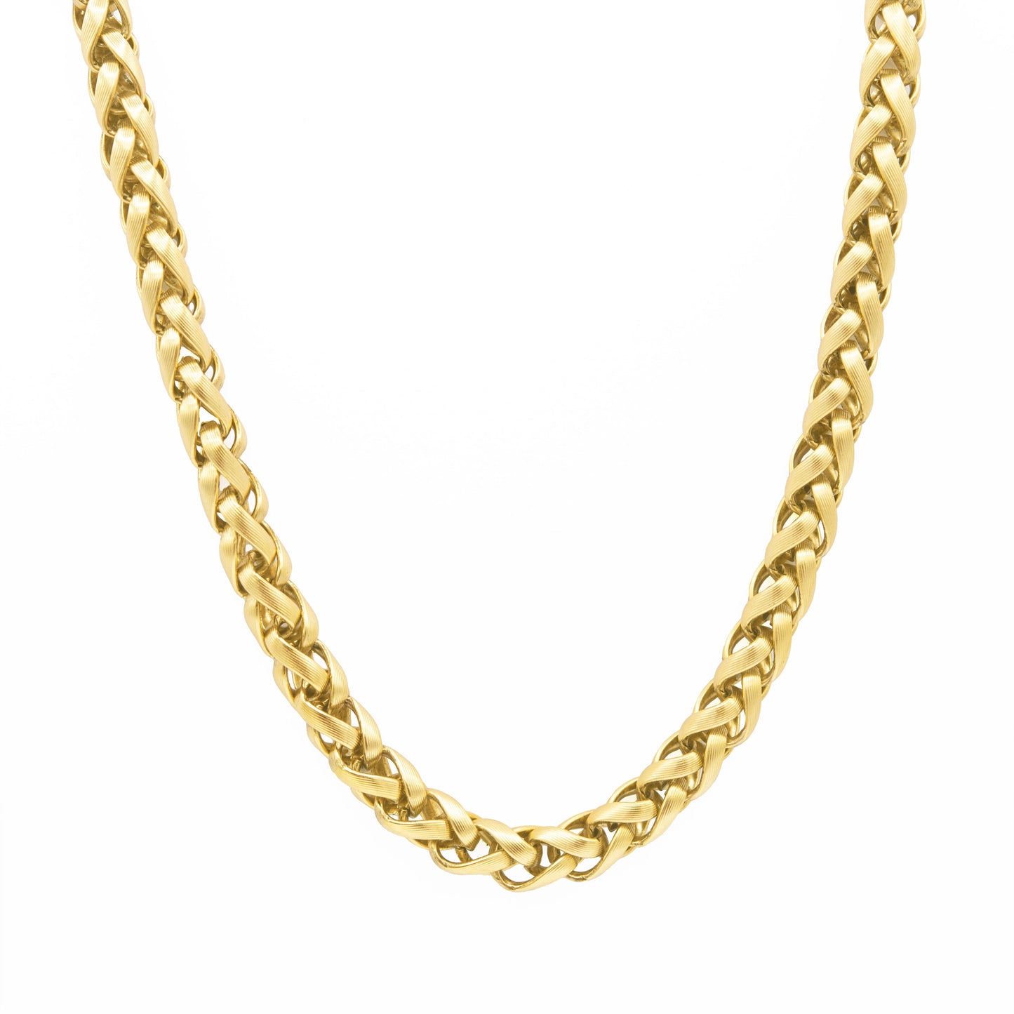 Vintage Oscar De La Renta 24" Inch Matte Gold Plated Chain Women's Necklace