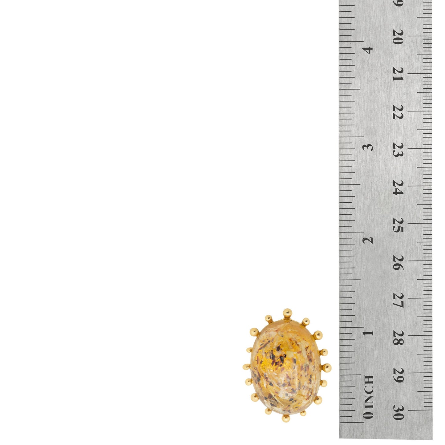 Vintage Women's Earrings Oscar de la Renta Gold Clip Earrings Oval Design 1" OSE-13491