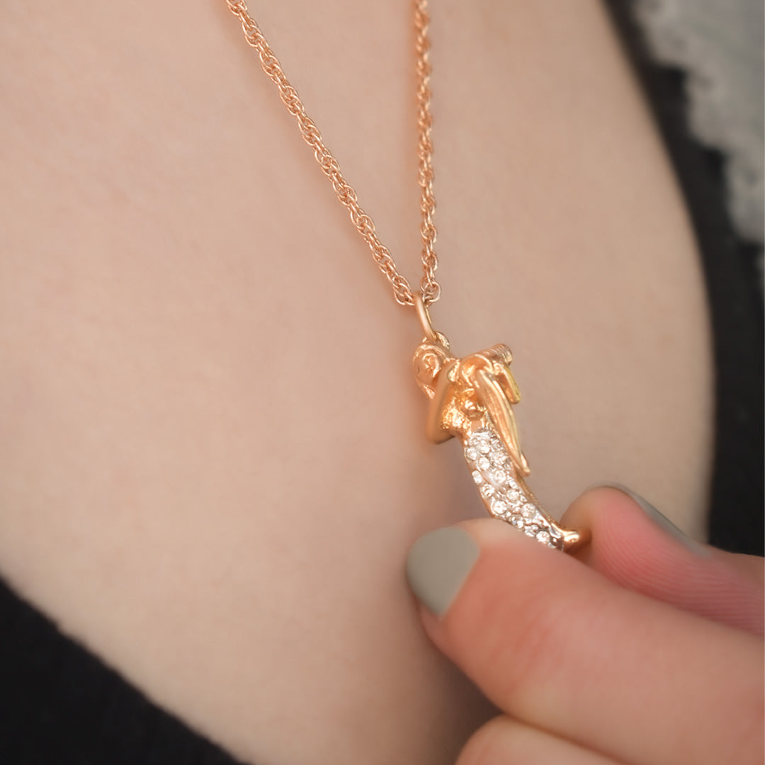 Vintage Gold Astrology Zodiac Pendant Necklace