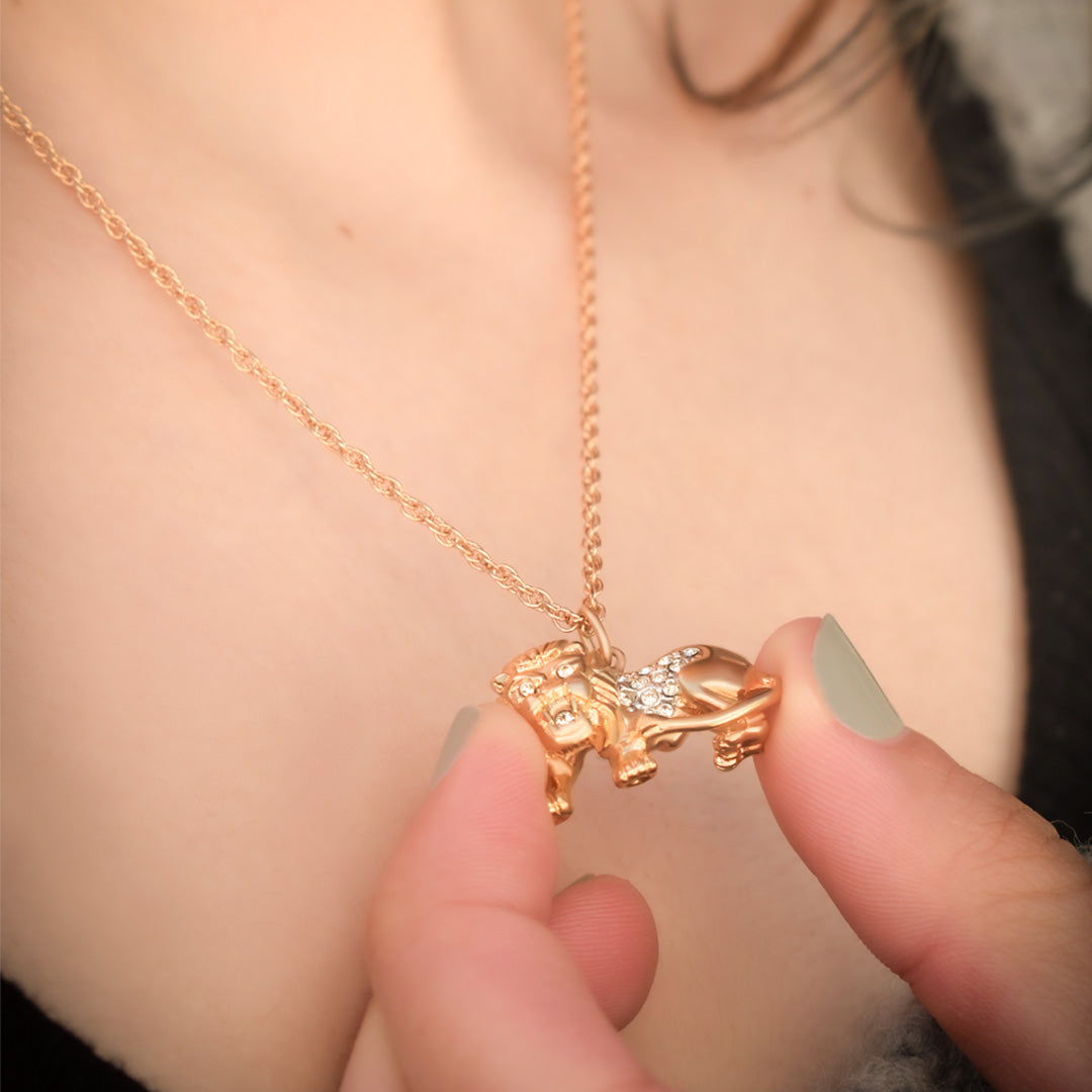 Vintage Gold Astrology Zodiac Pendant Necklace