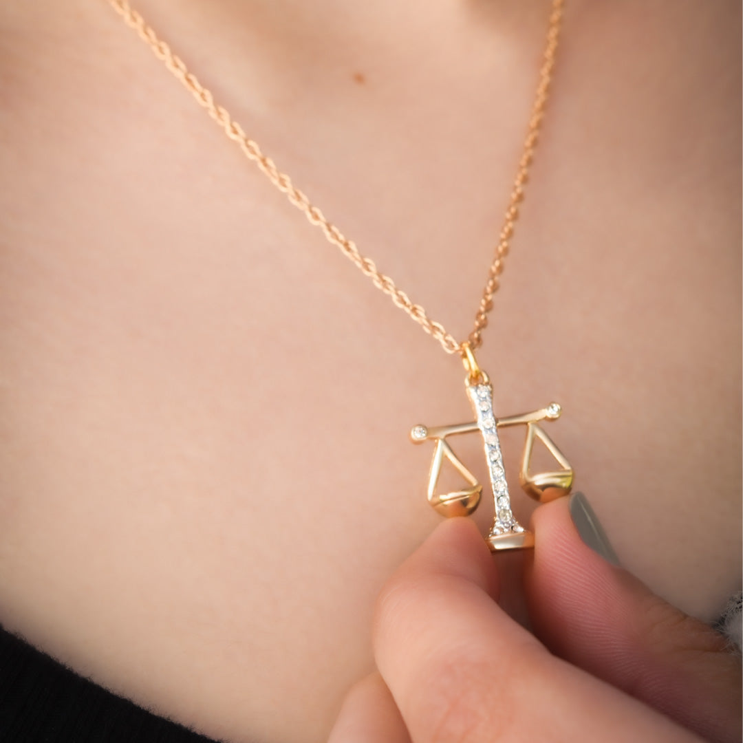Vintage Gold Astrology Zodiac Pendant Necklace