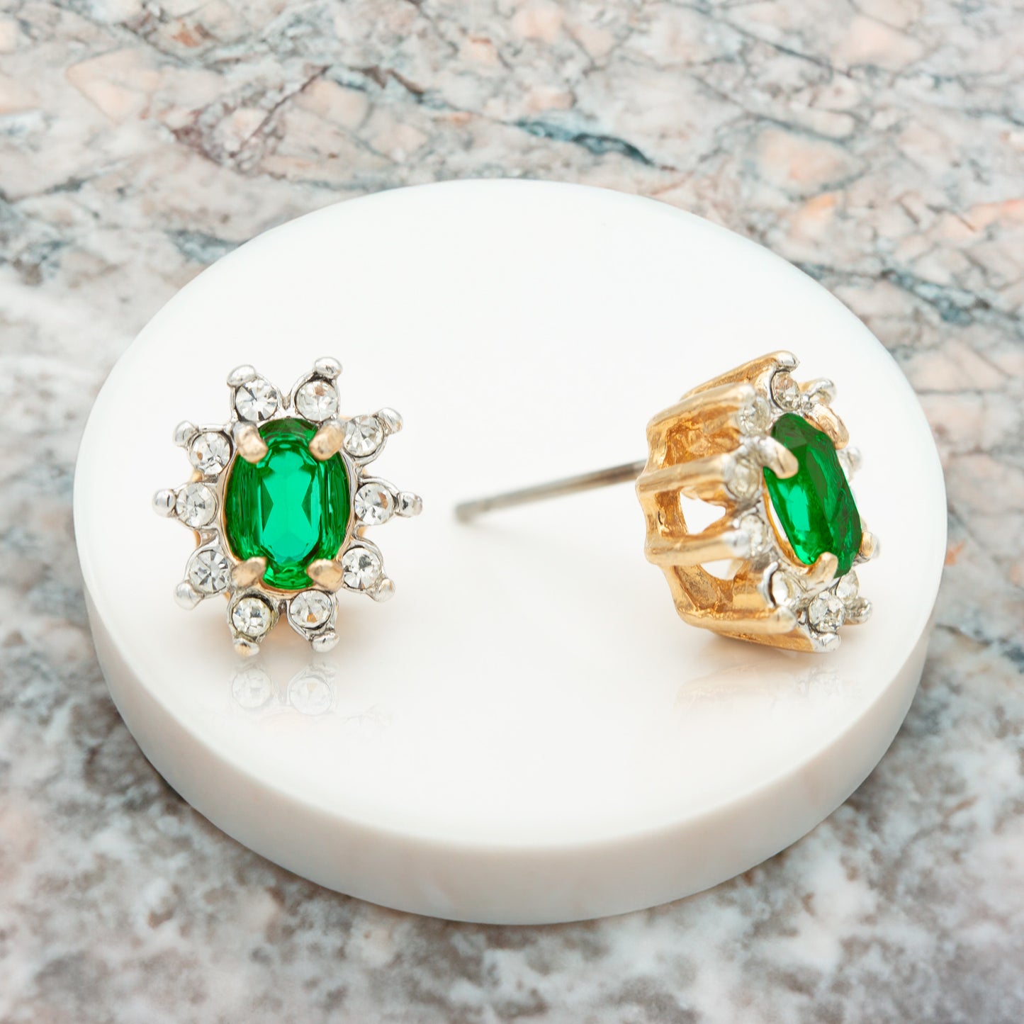 Vintage Austrian Crystal Post Earrings E1291