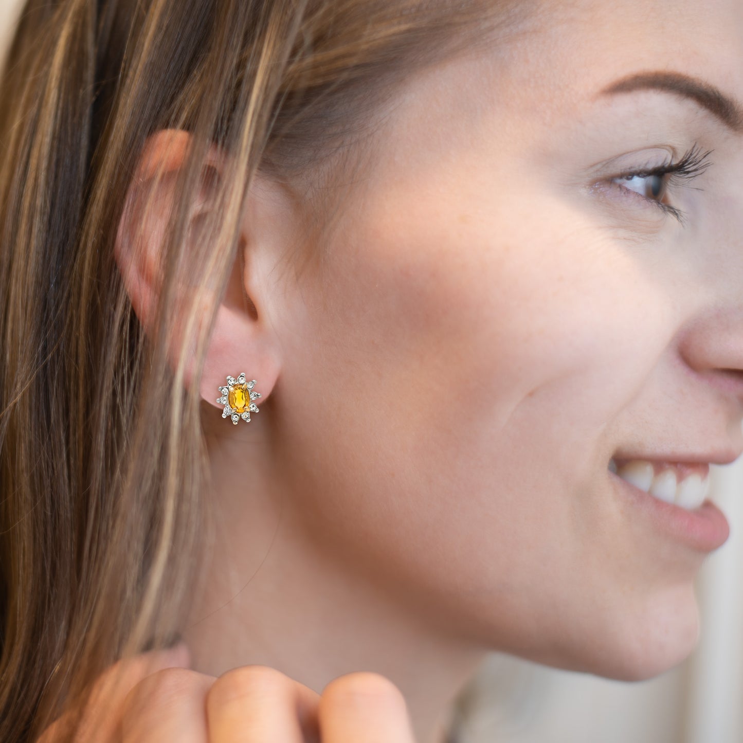 Vintage Austrian Crystal Post Earrings E1291