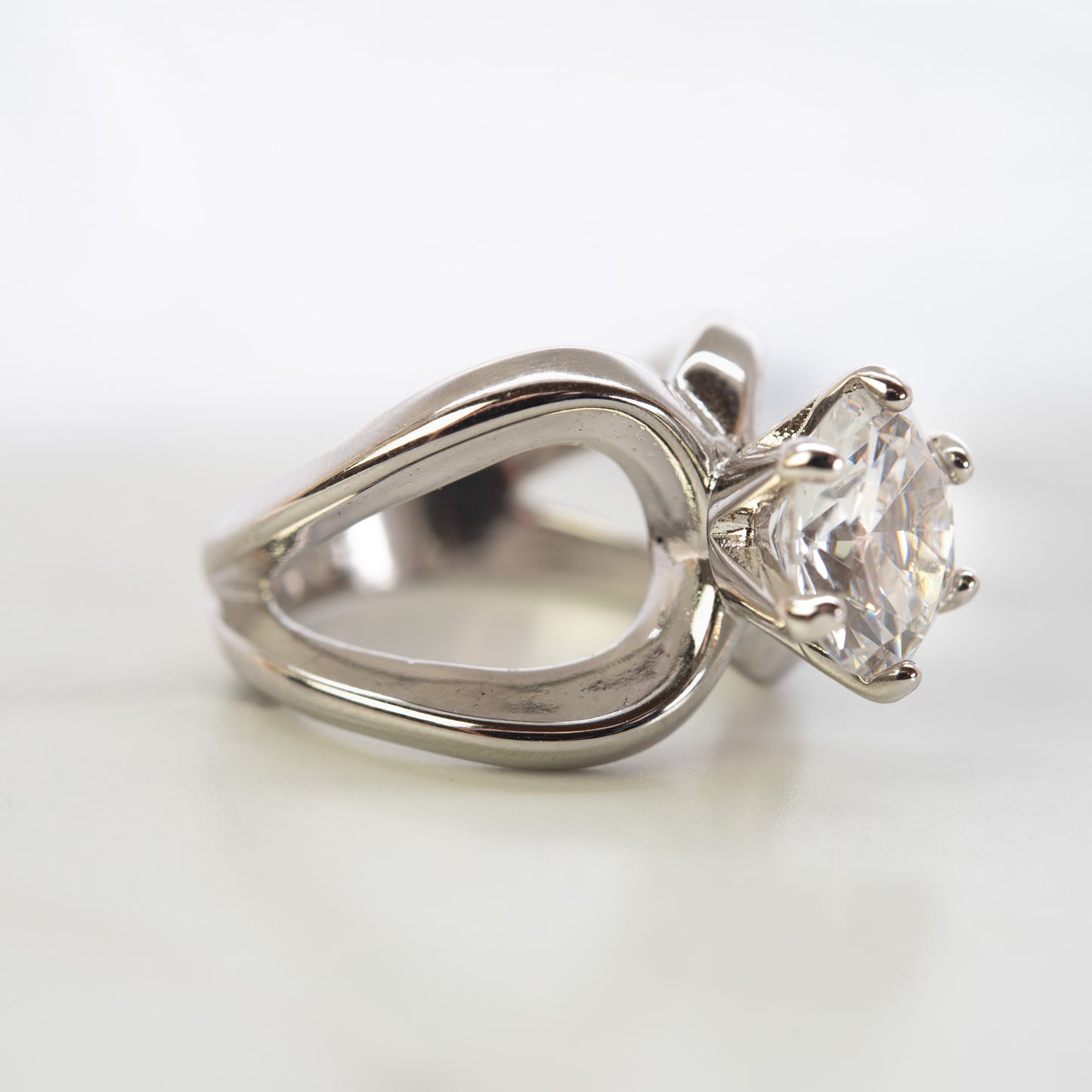 Women's Vintage 8 ct. Marquise Cut Cubic Grade AAAAA Zirconia Solitaire Engagement Style Ring 18KT Gold Electroplated