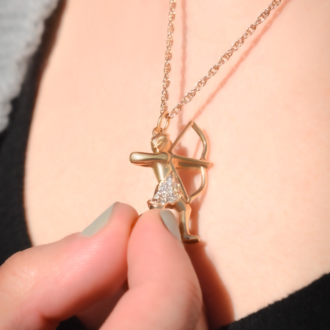 Vintage Gold Astrology Zodiac Pendant Necklace