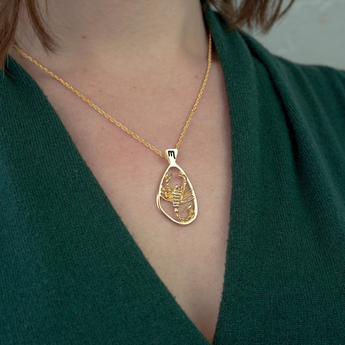 Vintage Gold Astrology Zodiac Pendant Necklace