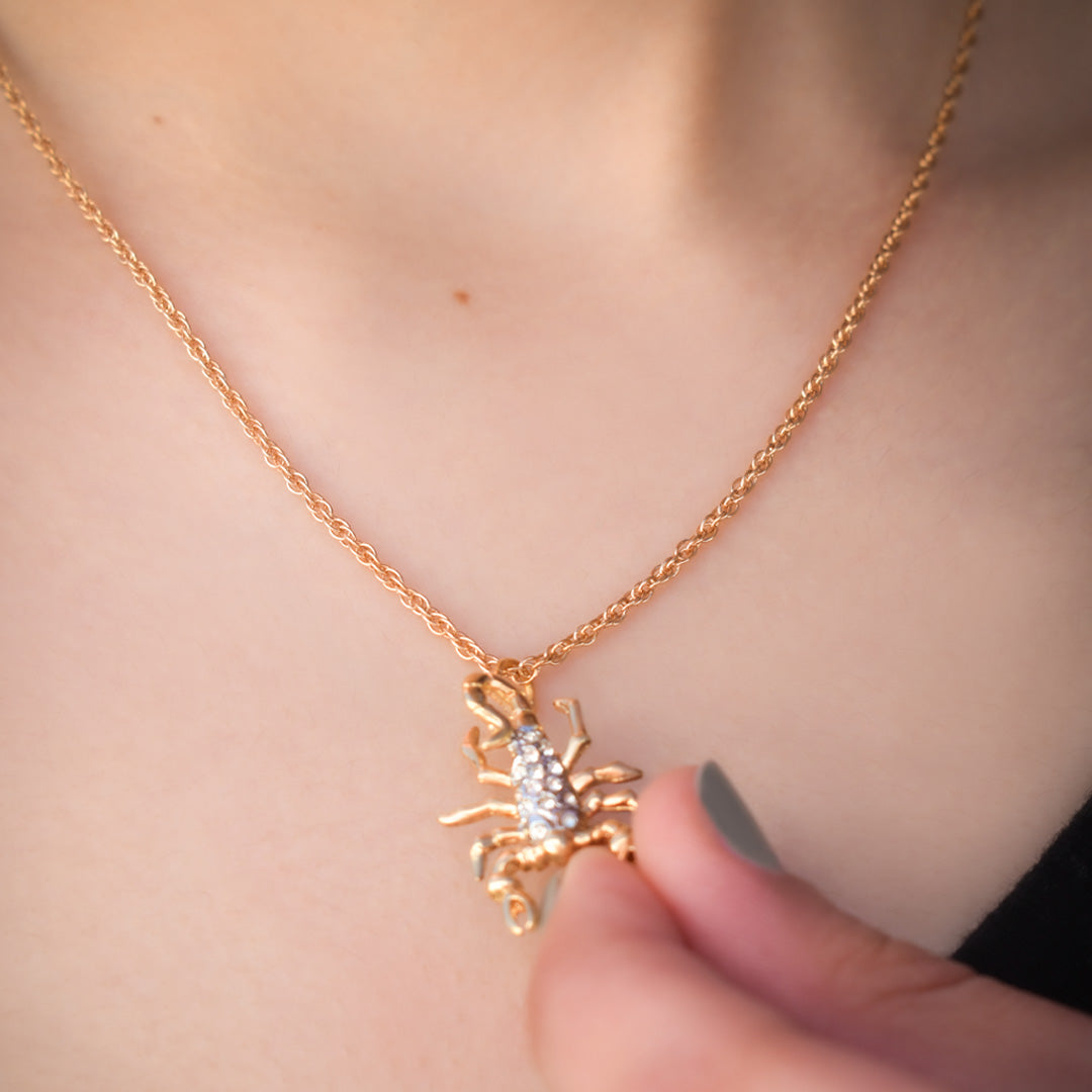 Vintage Gold Astrology Zodiac Pendant Necklace