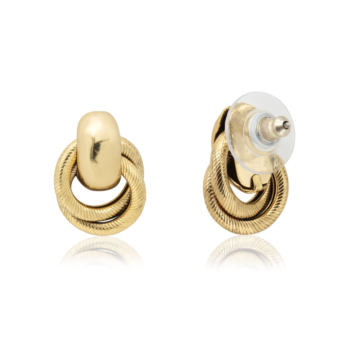 Vintage Women's Earrings Oscar de la Renta Antique Gold Pierced Earrings for Women OSE-4373