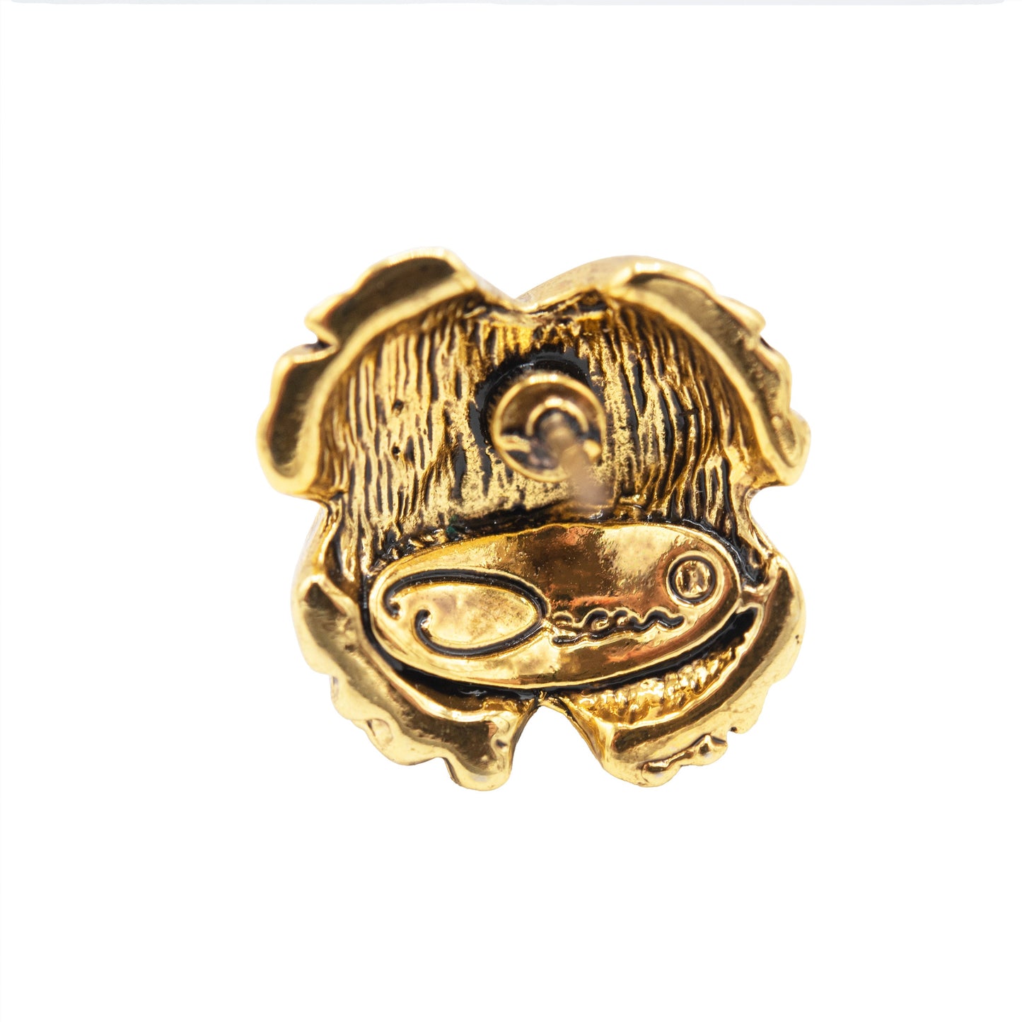 Vintage Oscar De La Renta X Gold Tone Earrings Stamped with OSCAR Logo #OSE-610