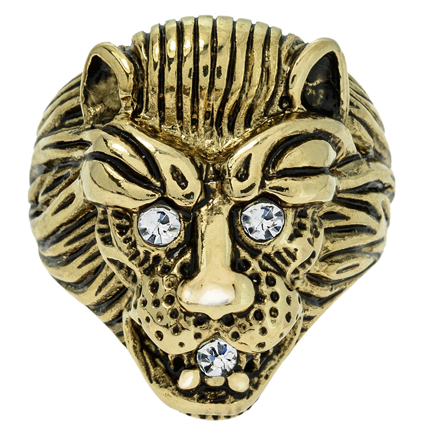 Vintage Zodiac Birthstone Lion Ring Made in the USA