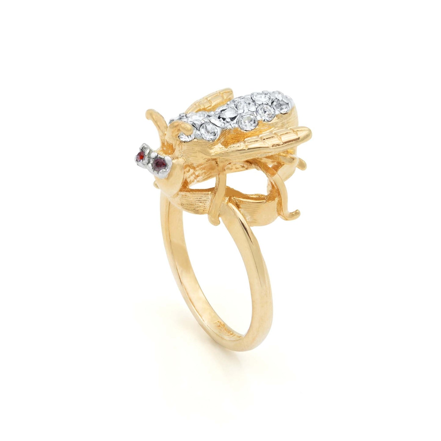 Emerald Eyes Bee Ring