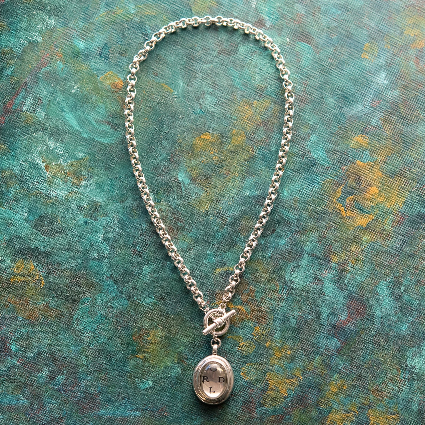 vintage-clerar-dome-pendant-silver-tone