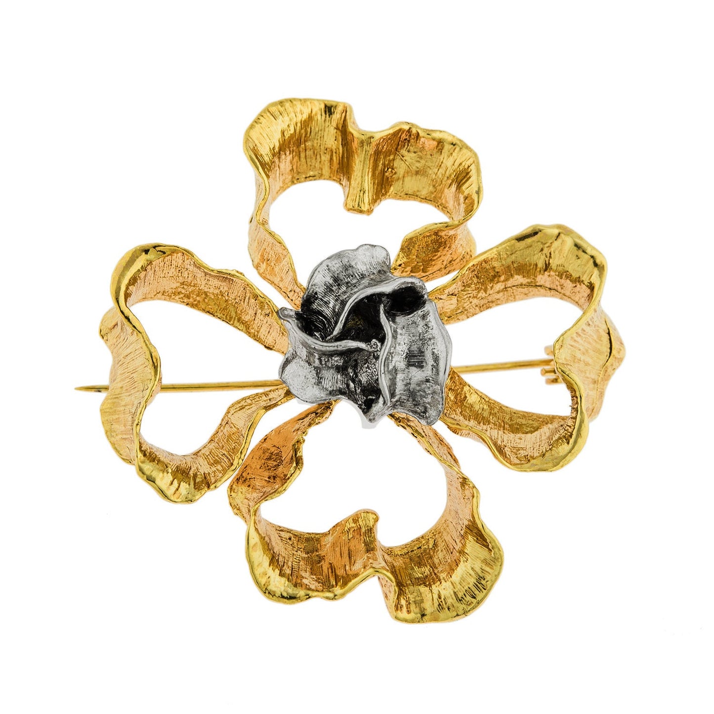 Oscar de la Renta Vintage Ring Pin Antique Handmade Designer Gold Brooch for Women Ornate OS-P703 Size: undefined