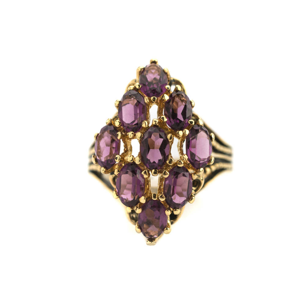 Vintage Jewelry Large Ruby Austrian Crystal Cocktail Ring