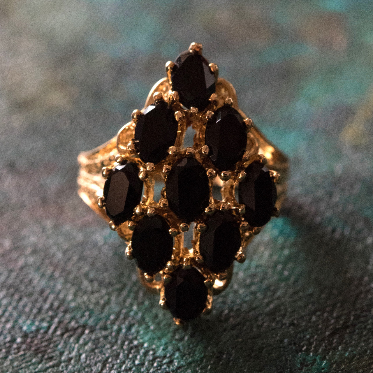 Vintage Jewelry Large Ruby Austrian Crystal Cocktail Ring