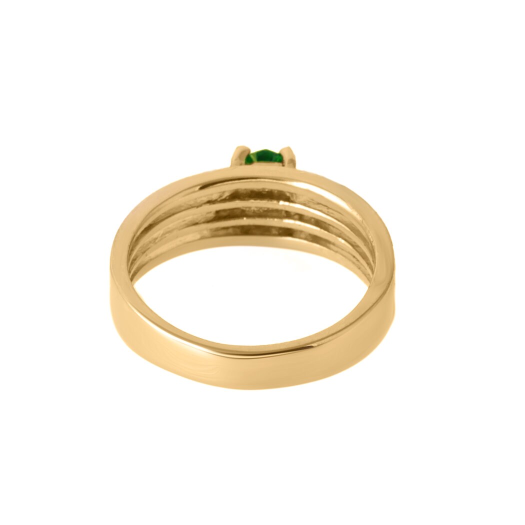 Vintage Jewelry Genuine Stone or Austrian Crystal Ring, Plated in 18kt Electroplated Yellow Gold Made in the USA
