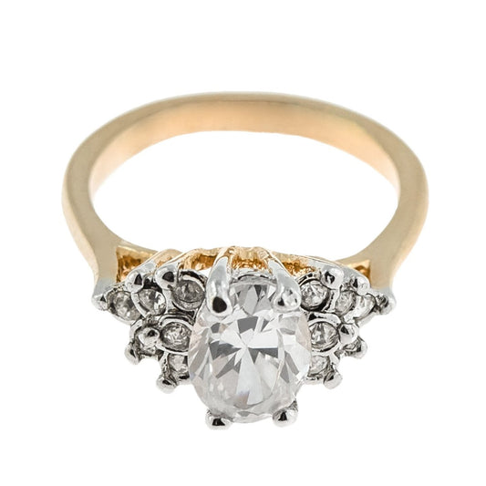 Yellow Gold Clear Cubic Zirconia / 4