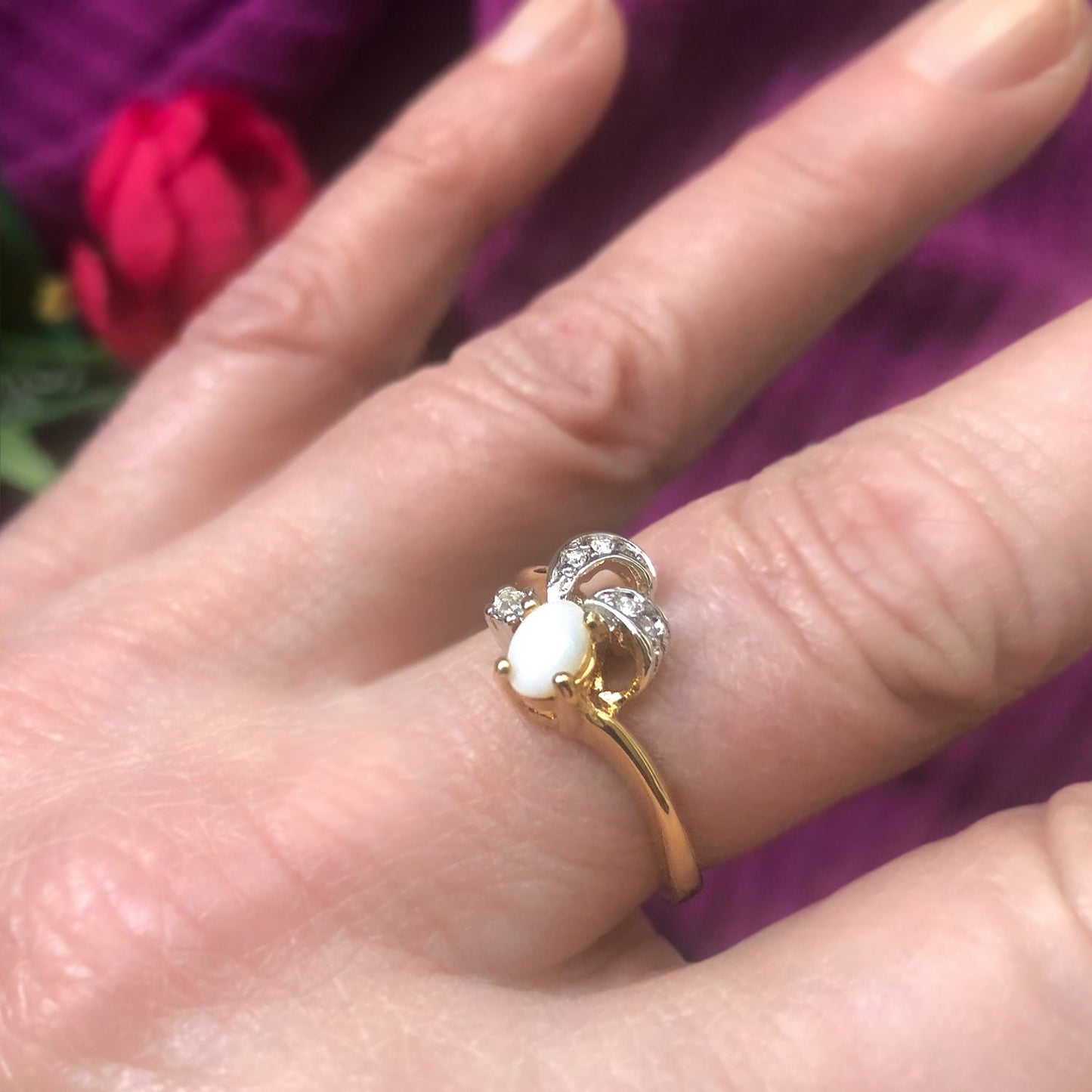 vintage-genuine-opal-clear-Austrian-crystal-ring-gold-plated