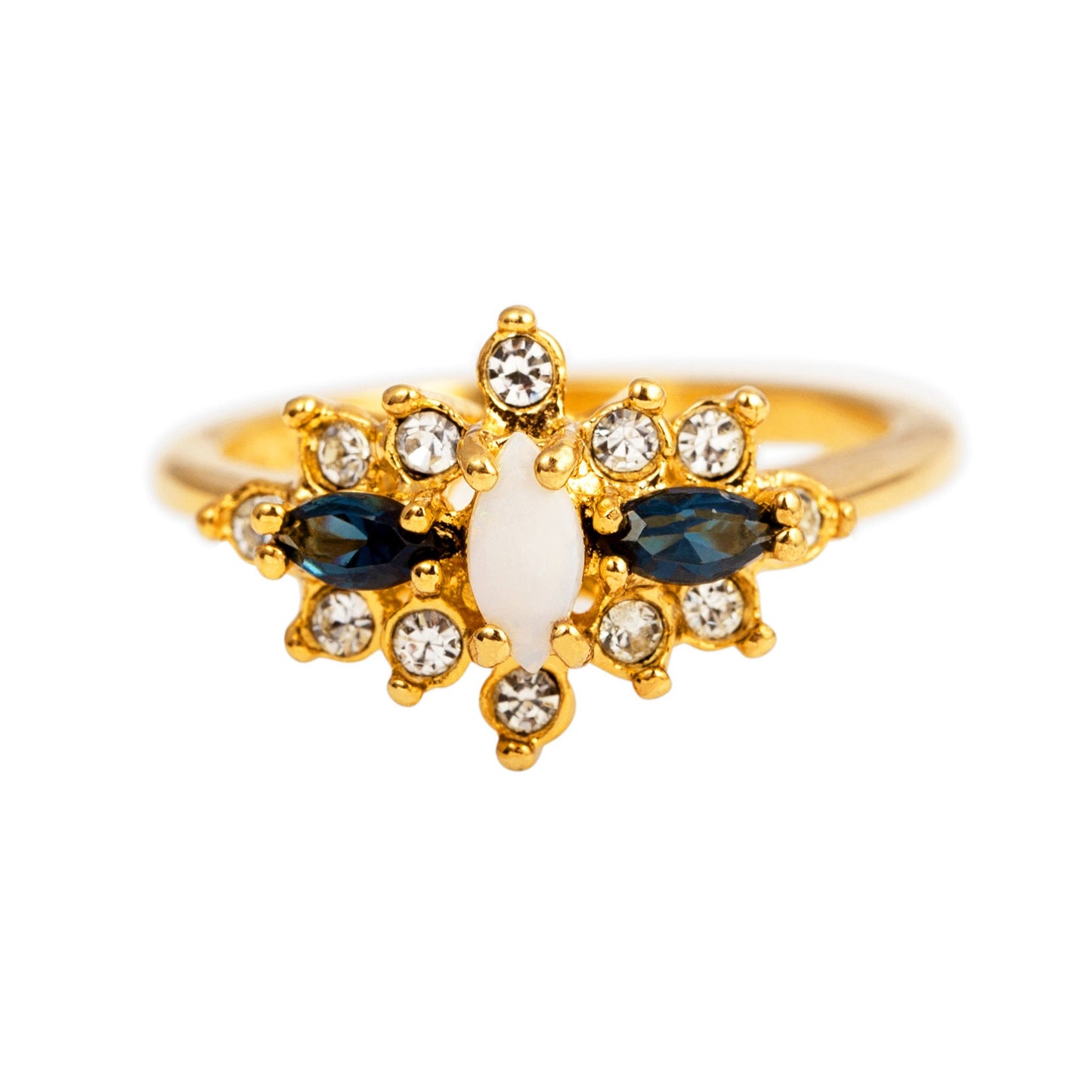 vintage-genuine-opal-sapphire-clear-Austrian-crystals-gold-plated-ring