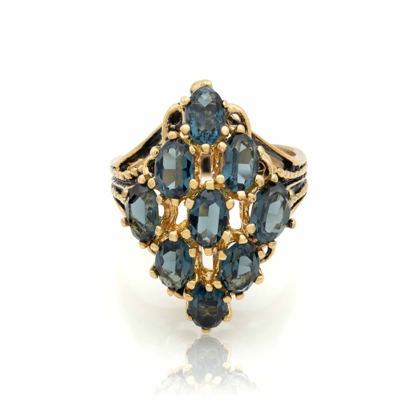 Vintage Jewelry Large Ruby Austrian Crystal Cocktail Ring