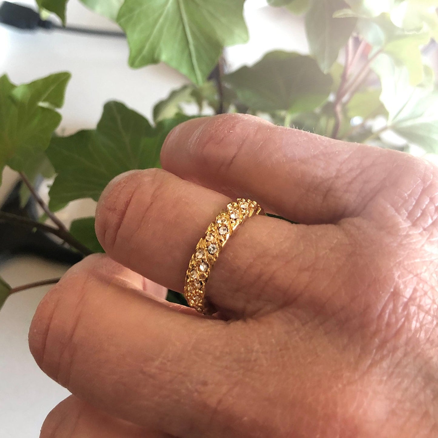 vintage-wedding-band-yellow-gold-plated-clear-Austrian-crystals