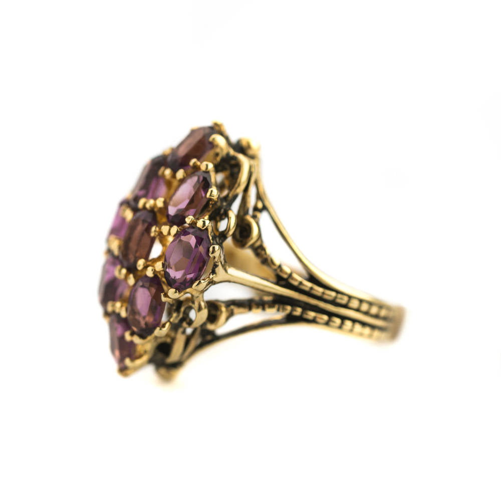 Vintage Jewelry Large Ruby Austrian Crystal Cocktail Ring