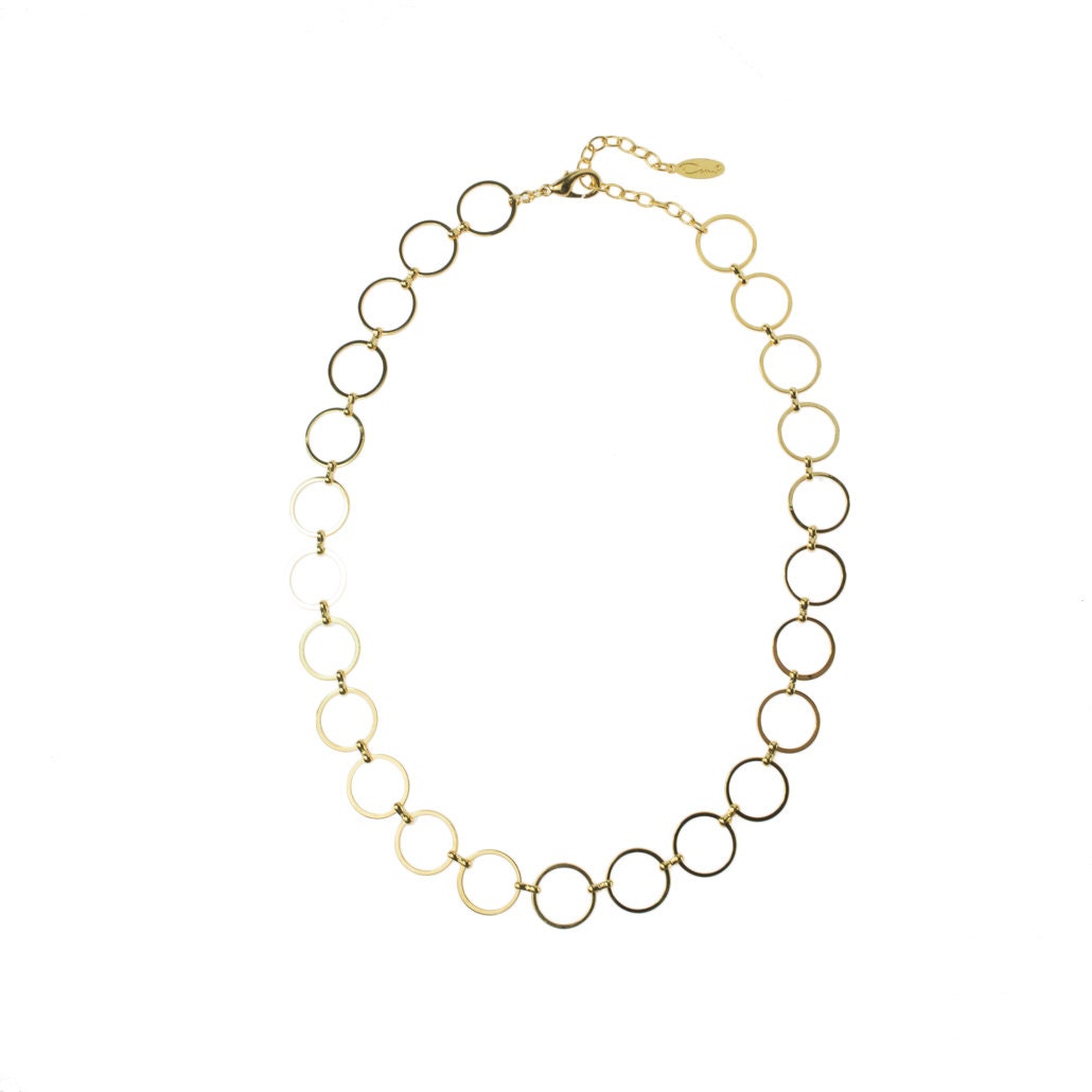 Vintage Designer Oscar de la Renta Linked 24 Inches Long Necklace OSN-115-G