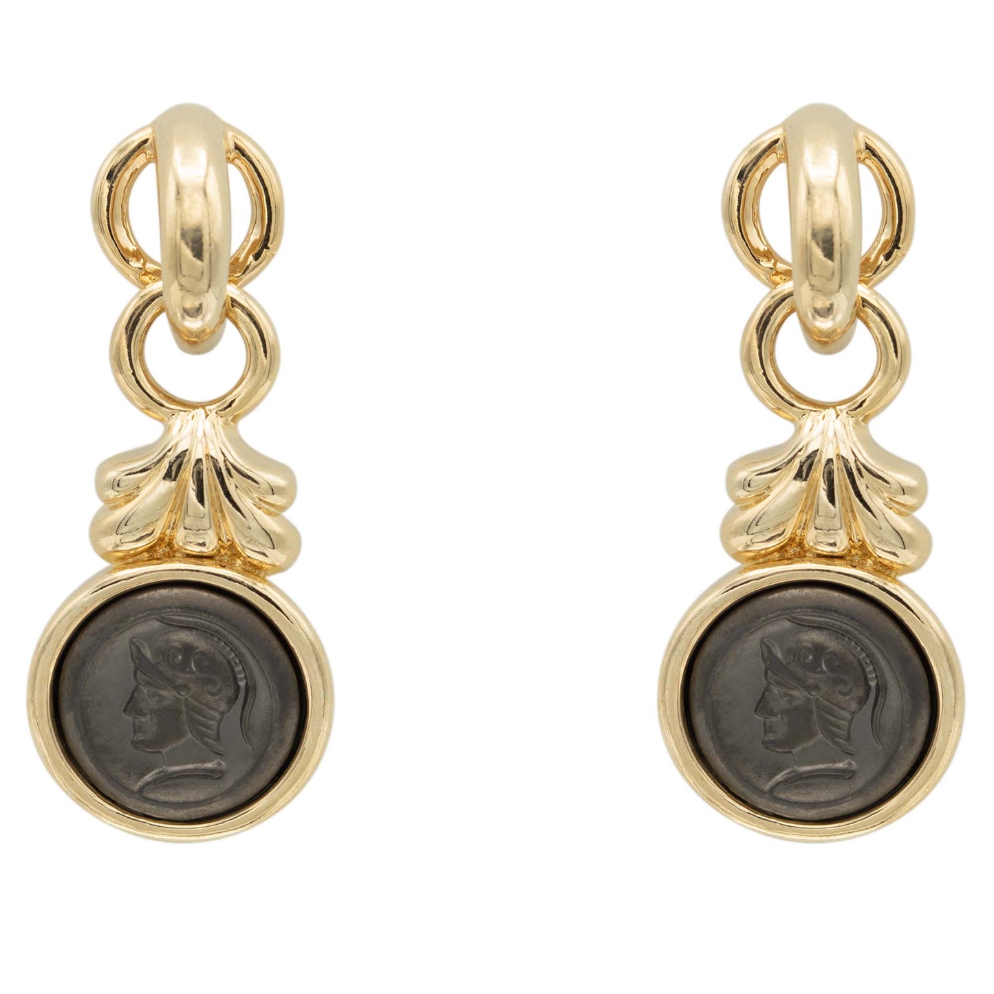 Knight in Shining Armour Vintage Coin Earrings
