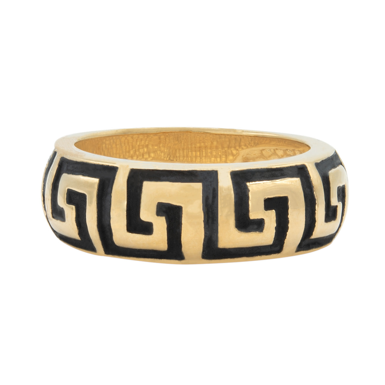 Vintage Ring Greek Key Ring Antique 18k Gold Ring Womans Jewlery Handmade Size #R3346