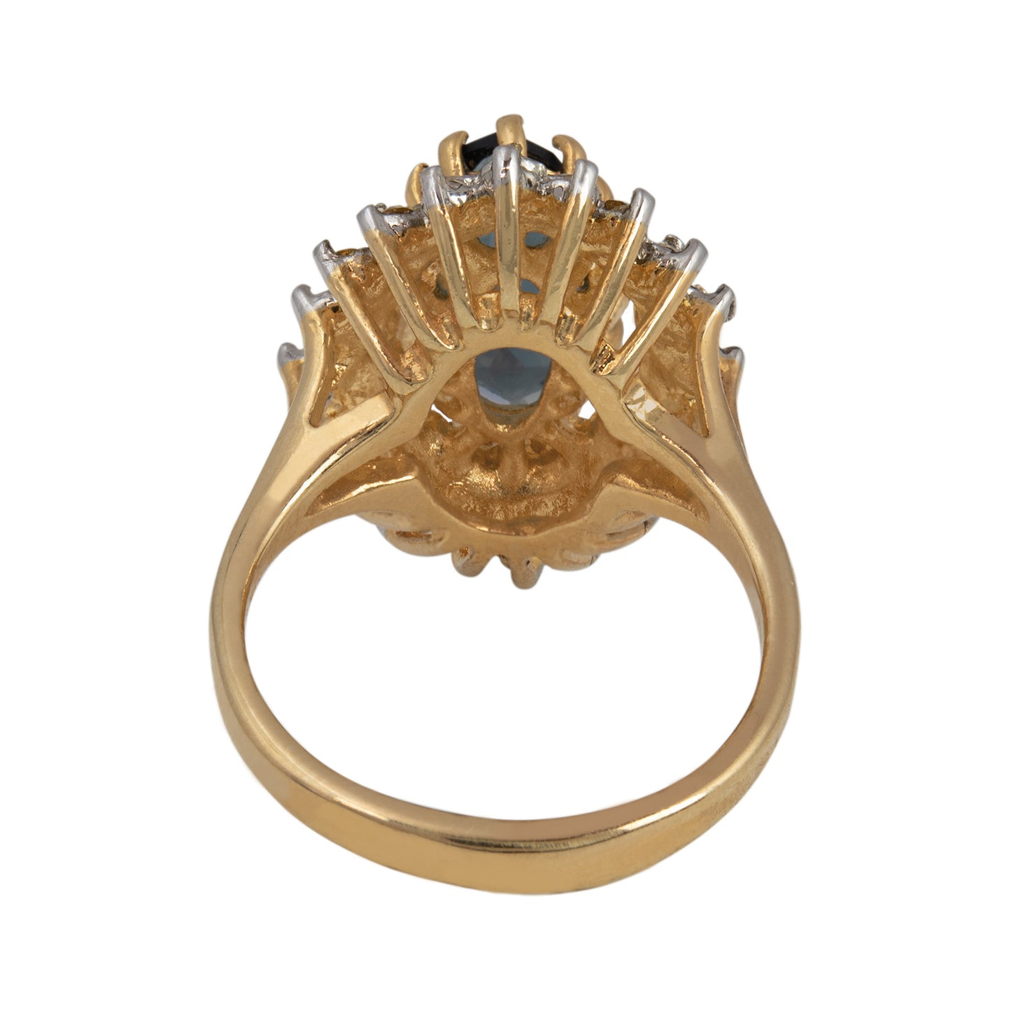 Vintage Ring Austrian Crystal Cocktail Ring 18k Yellow or White Gold Electroplated Antique Womans Jewelry