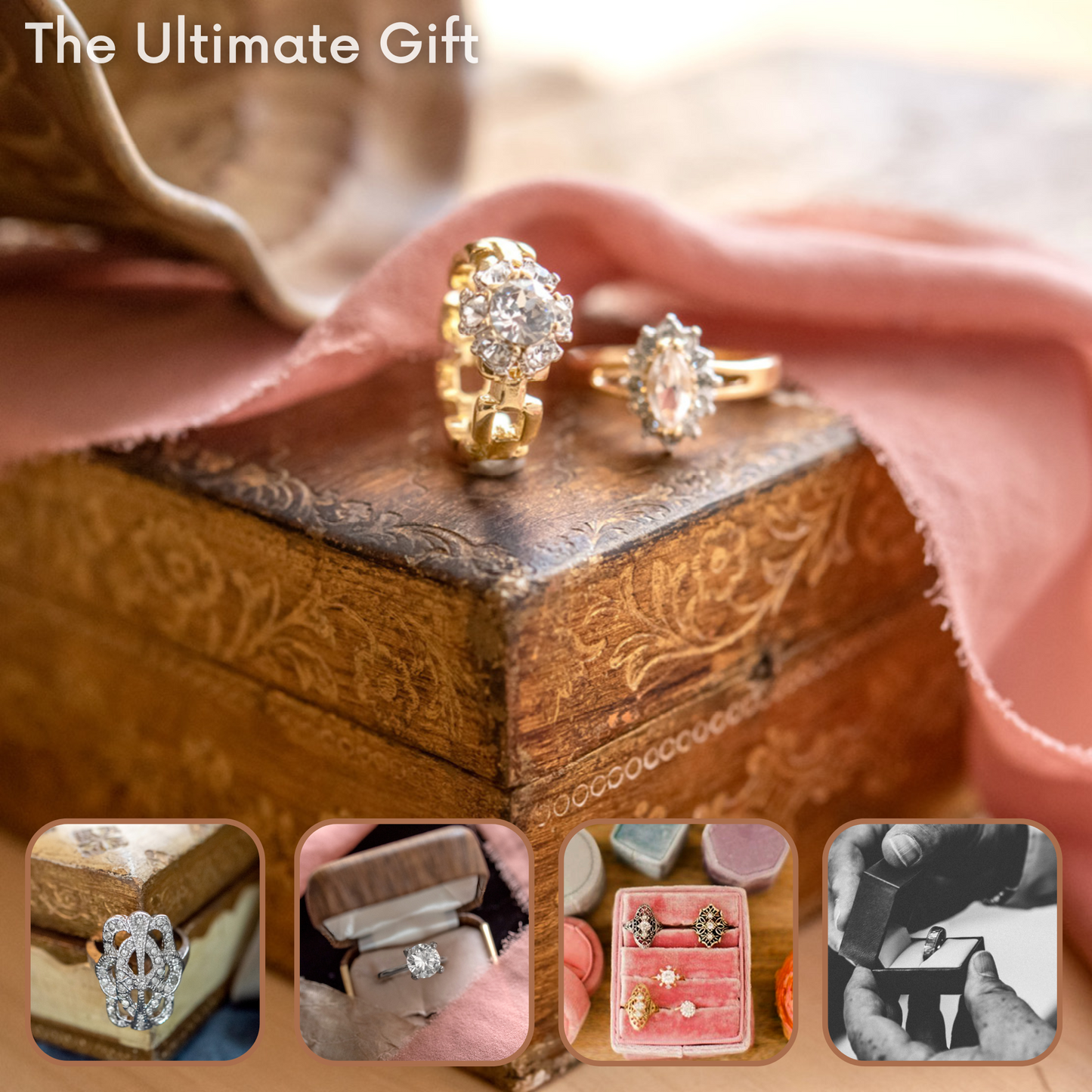 FIVE FOR ONE -Mix of 5 Vintage/Antique Rings for Women We Select Per Your Specifications Made in America - Bulk Pack