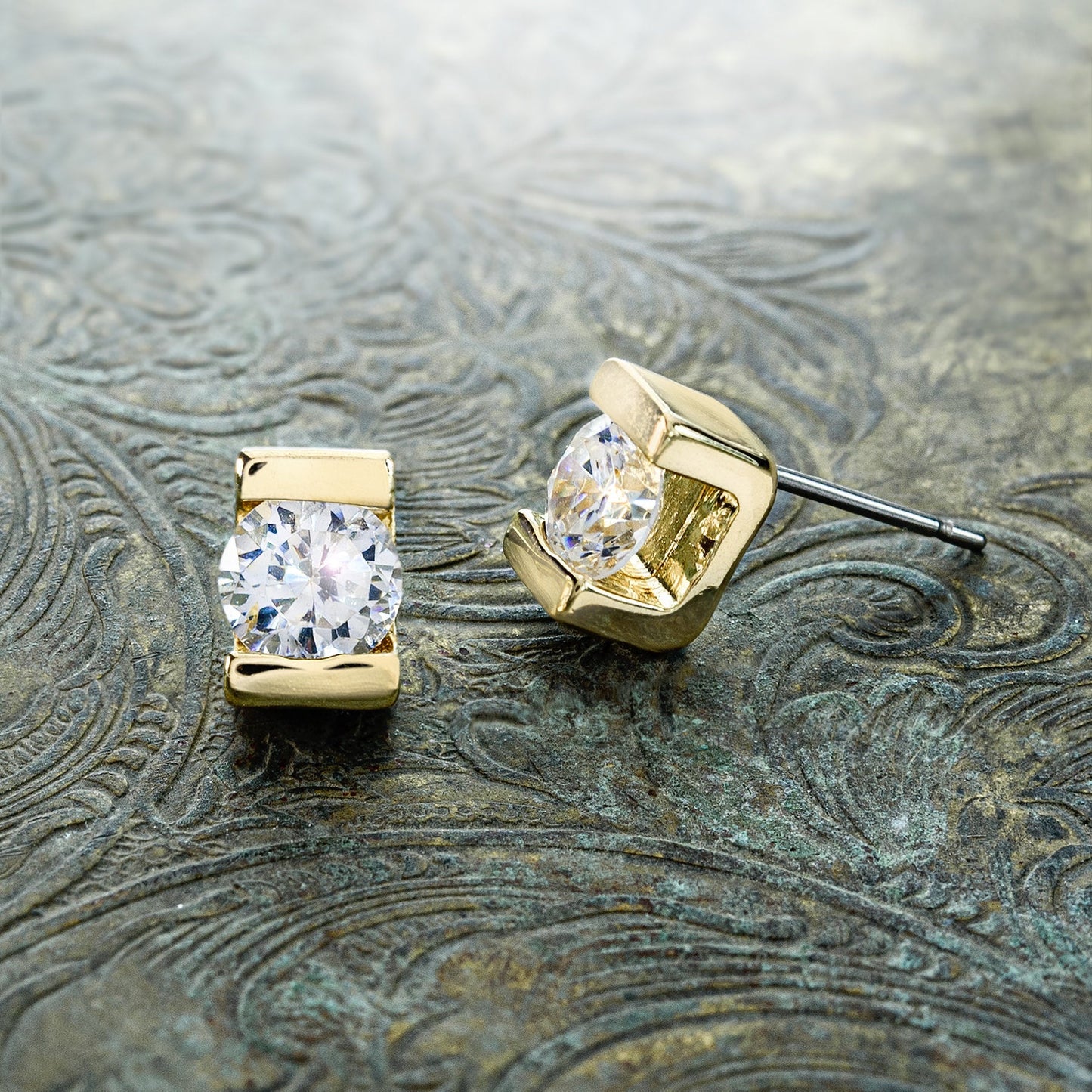 vintage-clear-Austrian-crystal-post-earrings