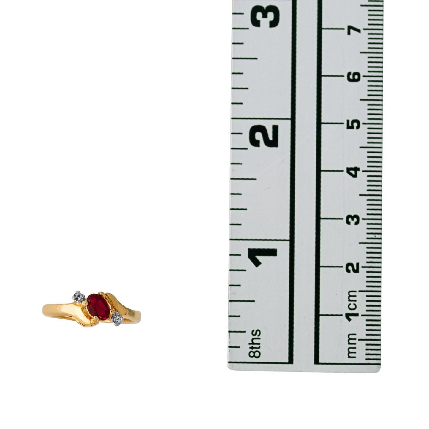 Vintage Ring Sapphire & Clear Austrian Crystals 18k White Gold Electroplated September Birthstone