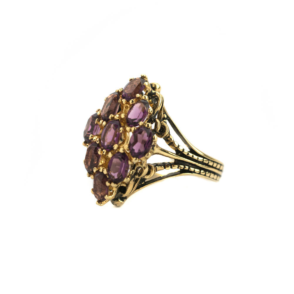 Vintage Jewelry Large Ruby Austrian Crystal Cocktail Ring