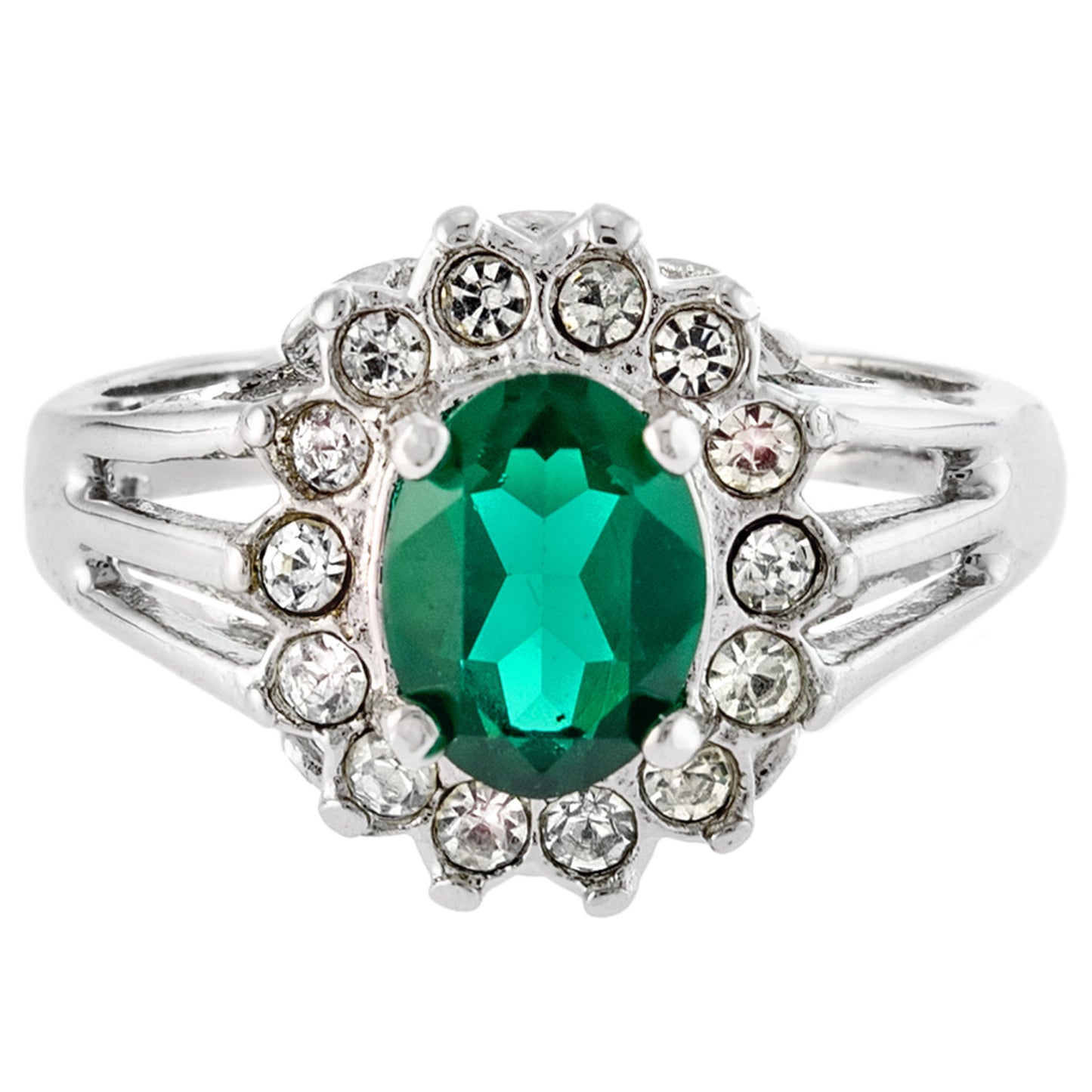 vintage-emerald-clear-Austrian-crystal-white-gold-plated-ring