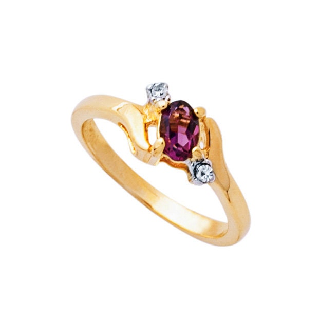 Vintage Ring Sapphire & Clear Austrian Crystals 18k White Gold Electroplated September Birthstone