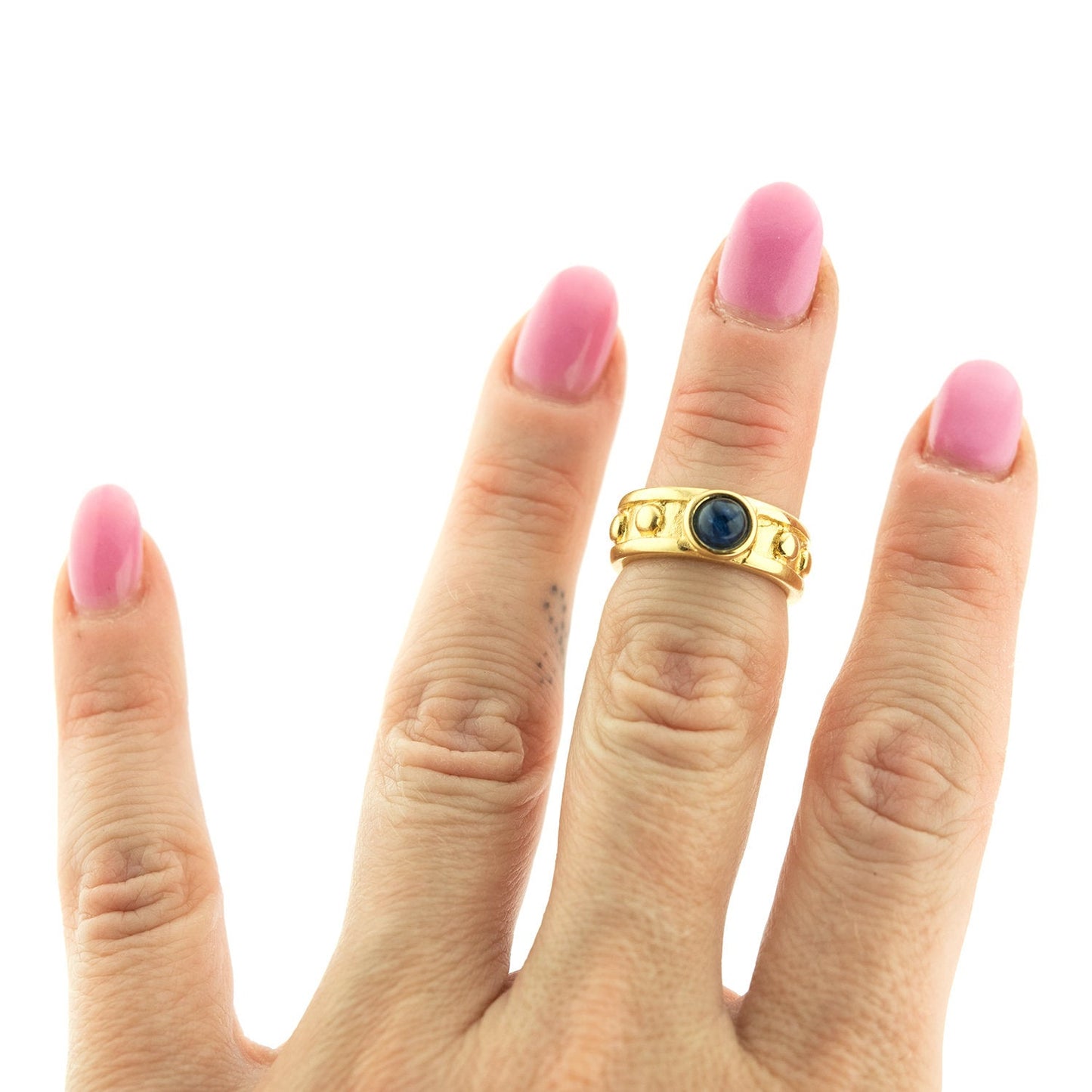 vintage-glass-pearl-ring-brushed-yellow-gold-plated