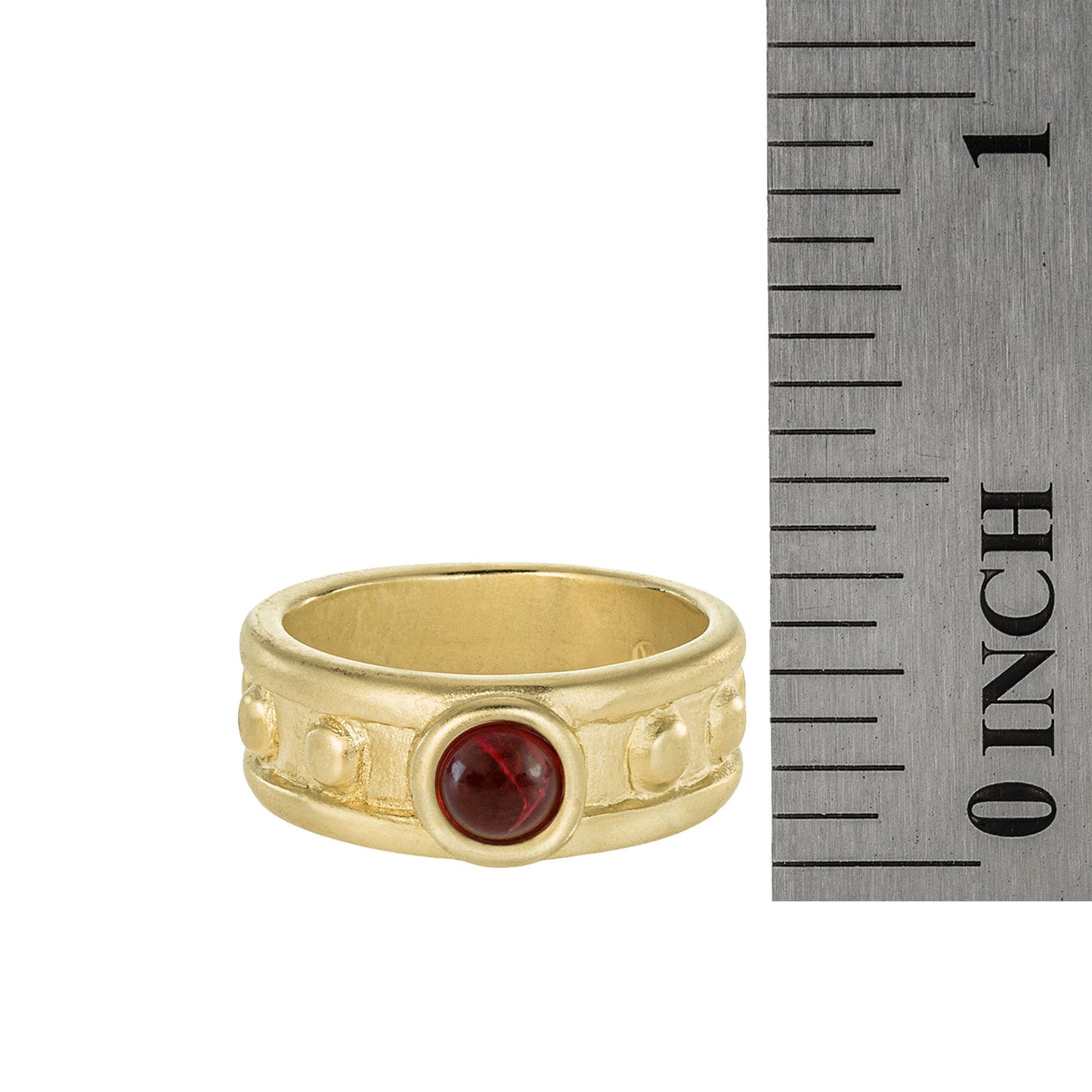vintage-ruby-Austrian-crystal-ring-brushed-gold-plated