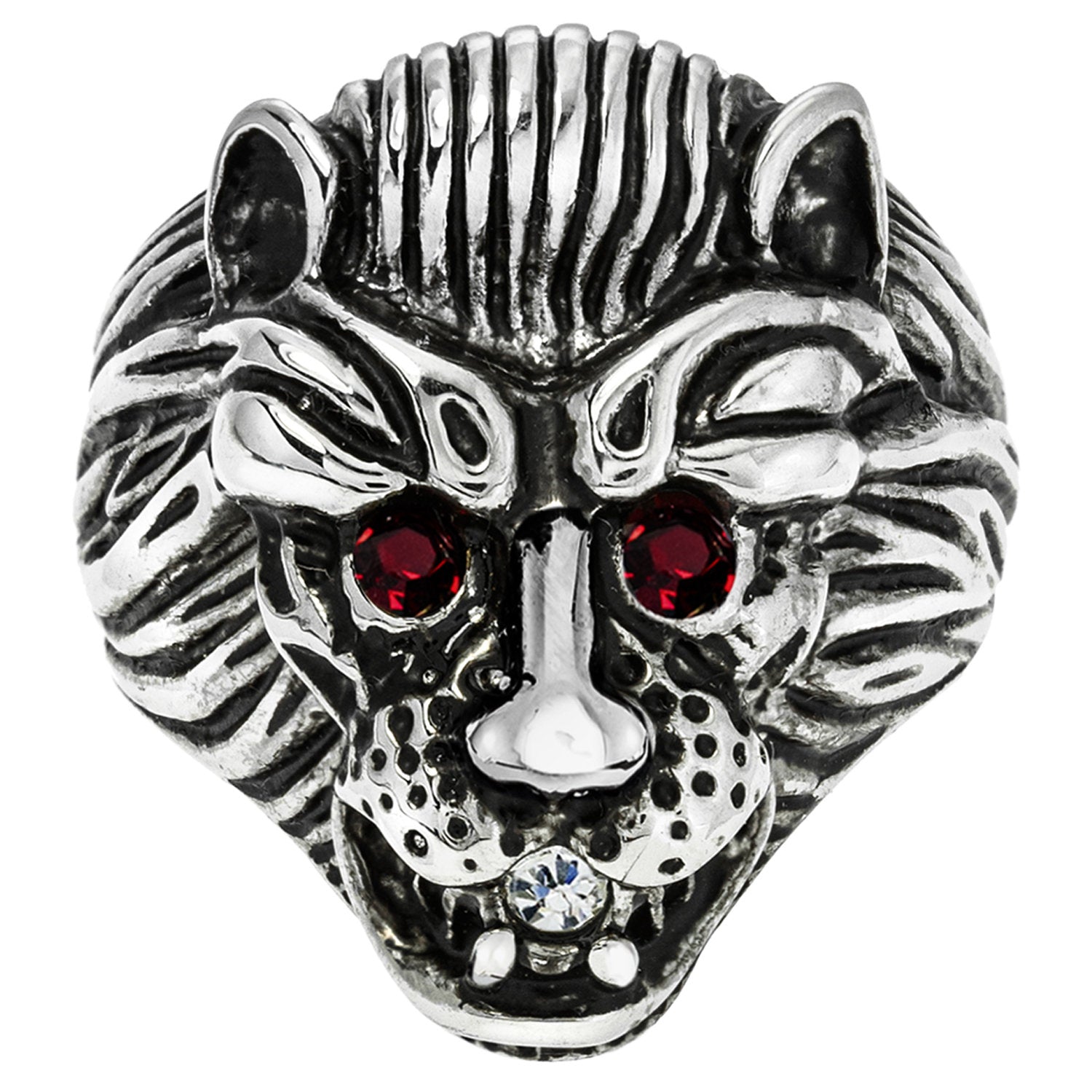 vintage-zodiac-lion-ring-ruby-Austrian-crystals-white-gold-plated