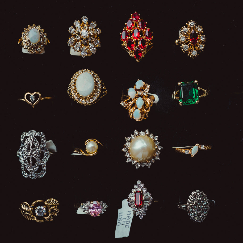 FIVE FOR ONE -Mix of 5 Vintage/Antique Rings for Women We Select Per Your Specifications Made in America - Bulk Pack