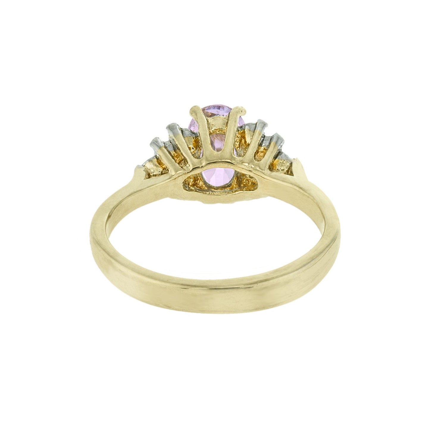 vintage-ring-lavender-cubic-zirconia-clear-Austrian-crystals-yellow-gold-plated