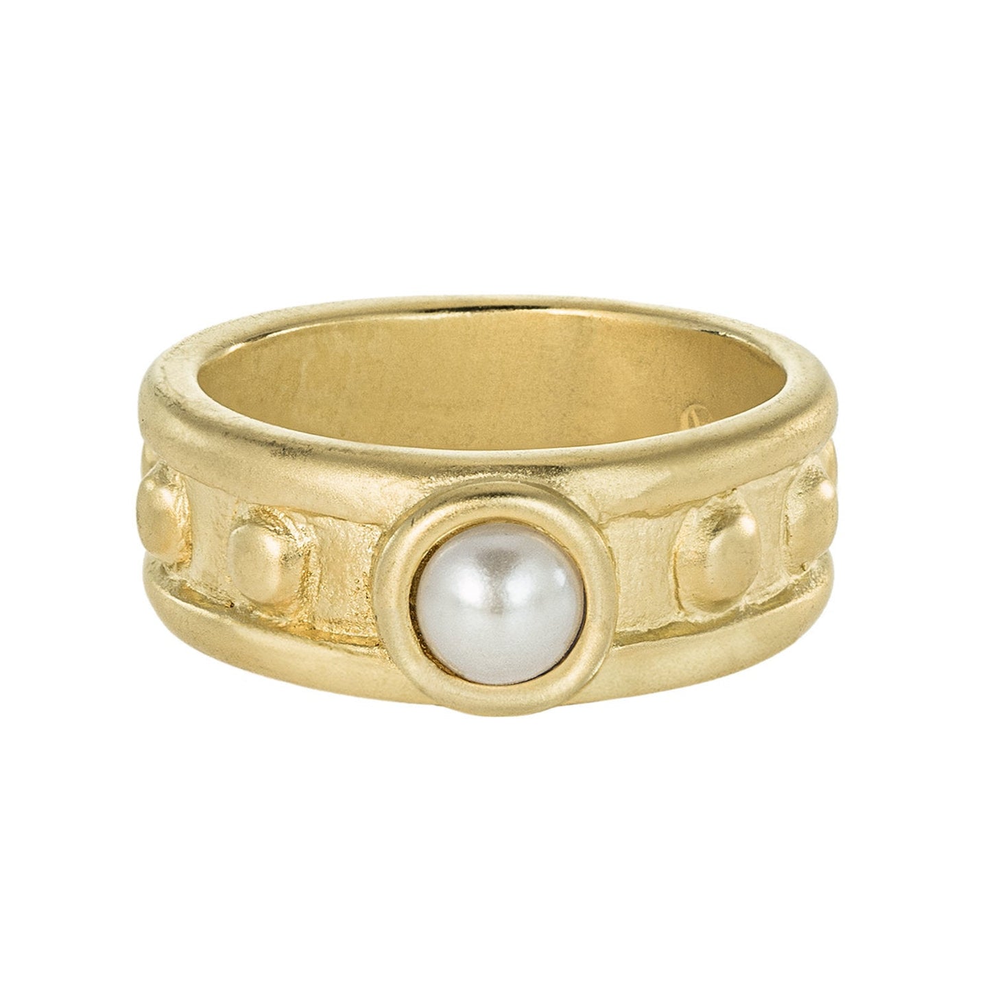 vintage-glass-pearl-ring-brushed-yellow-gold-plated