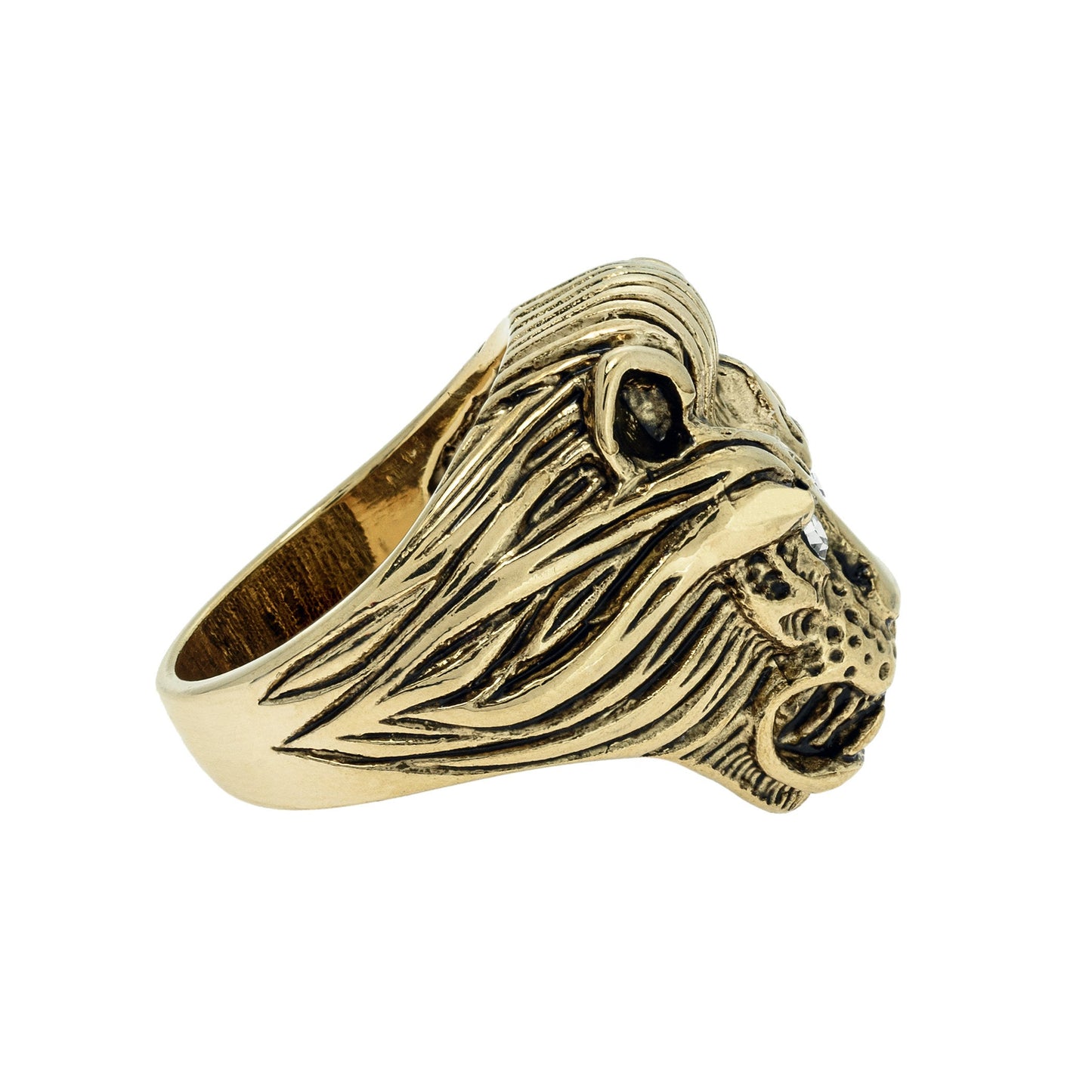vintage-zodiac-lion-ring-clear-Austrian-crystals-yellow-gold-plated