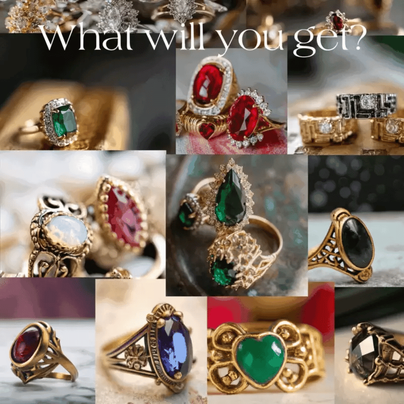 FIVE FOR ONE -Mix of 5 Vintage/Antique Rings for Women We Select Per Your Specifications Made in America - Bulk Pack