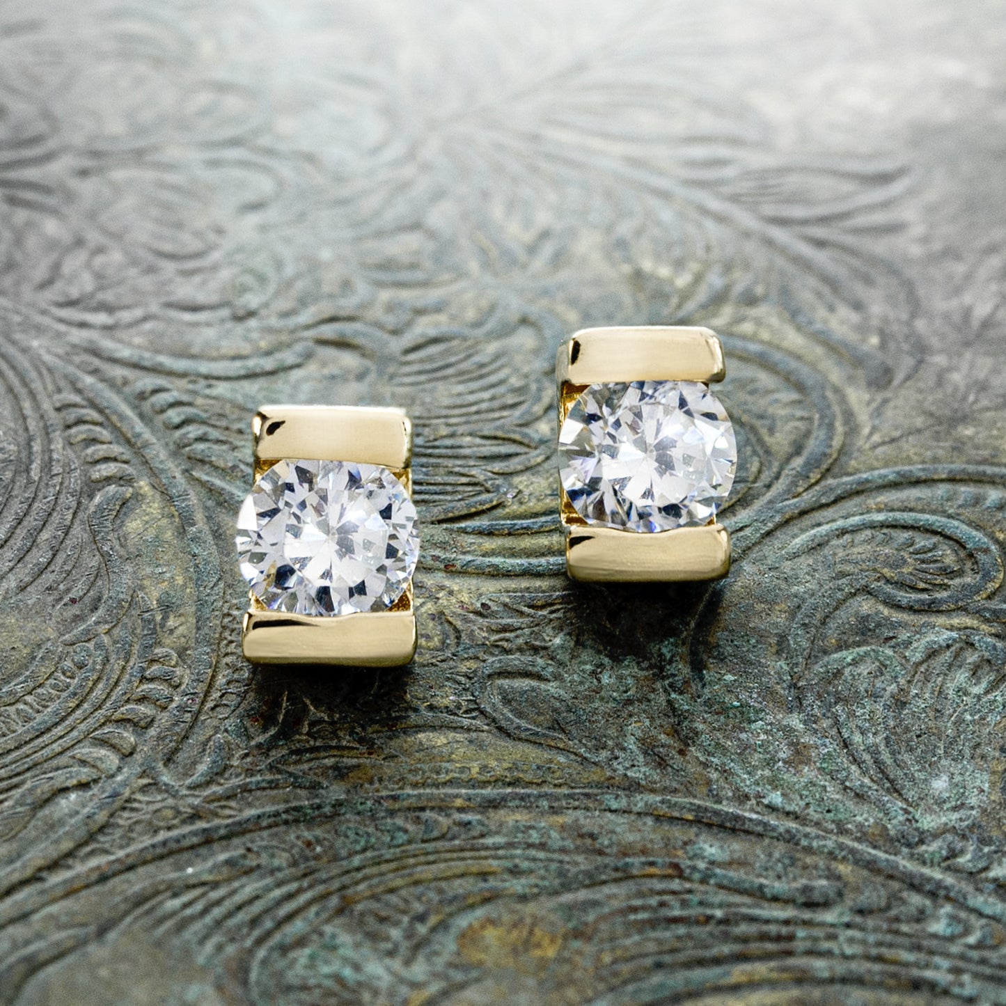 vintage-clear-Austrian-crystal-post-earrings