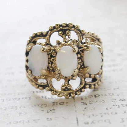 Vintage Ring Garnet Swarovski Crystal Cocktail Ring Antique 18k Gold Womans Jewelry Garnet Rings R215