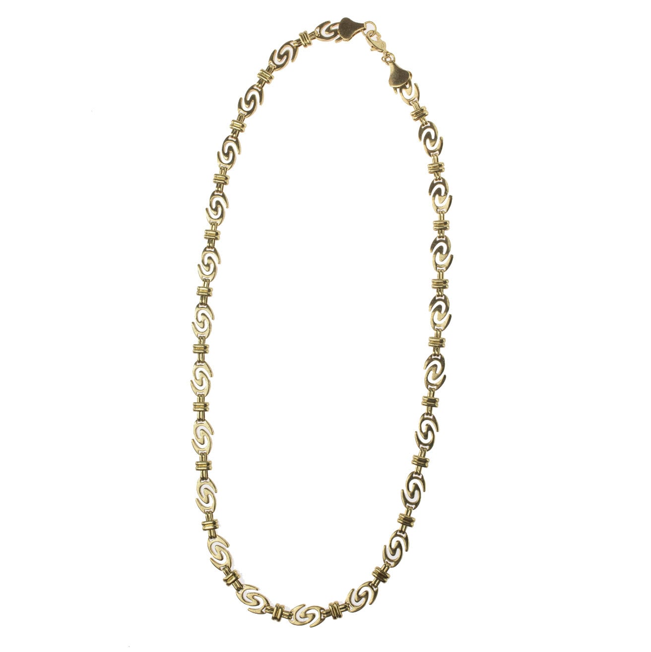 Vintage Oscar de la Renta Signature Logo Necklace Antique Womans Designer Jewelry OSN-114-G - Limited Stock - Never Worn