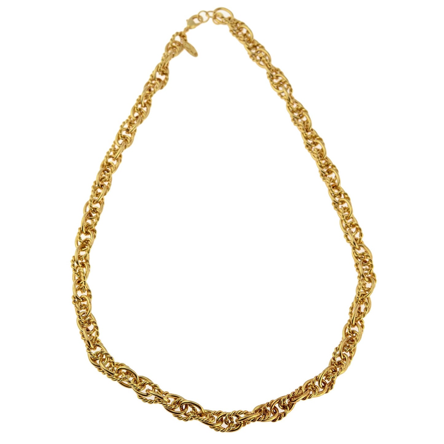 Vintage Oscar De La Renta 24 Inch Gold Tone Link Chain Necklace Designer Antique Womans Jewlery #OSN474 - Limited Stock - Never Worn