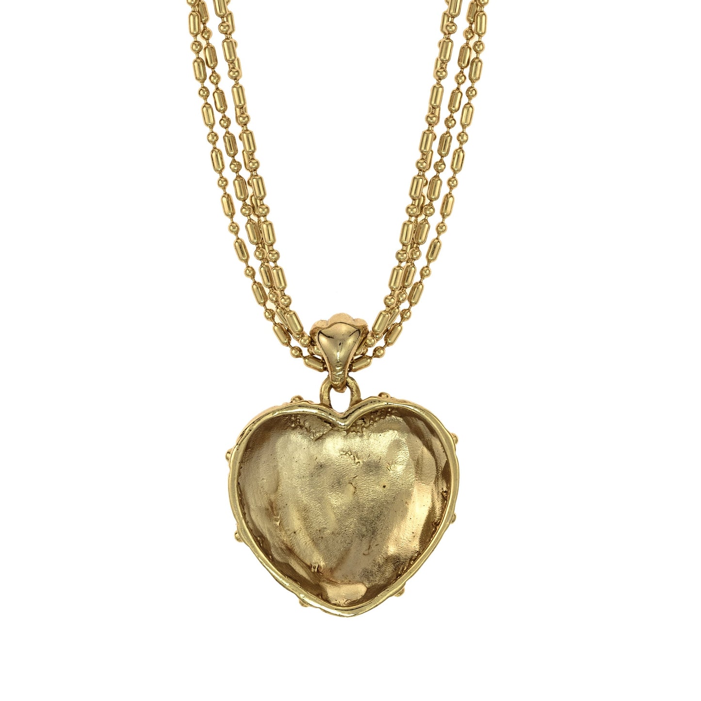 A Vintage Oscar De La Renta 24 Inch Gold Tone Heart Pendant Necklace #OSN-4619-W - Limited Stock - Never Worn