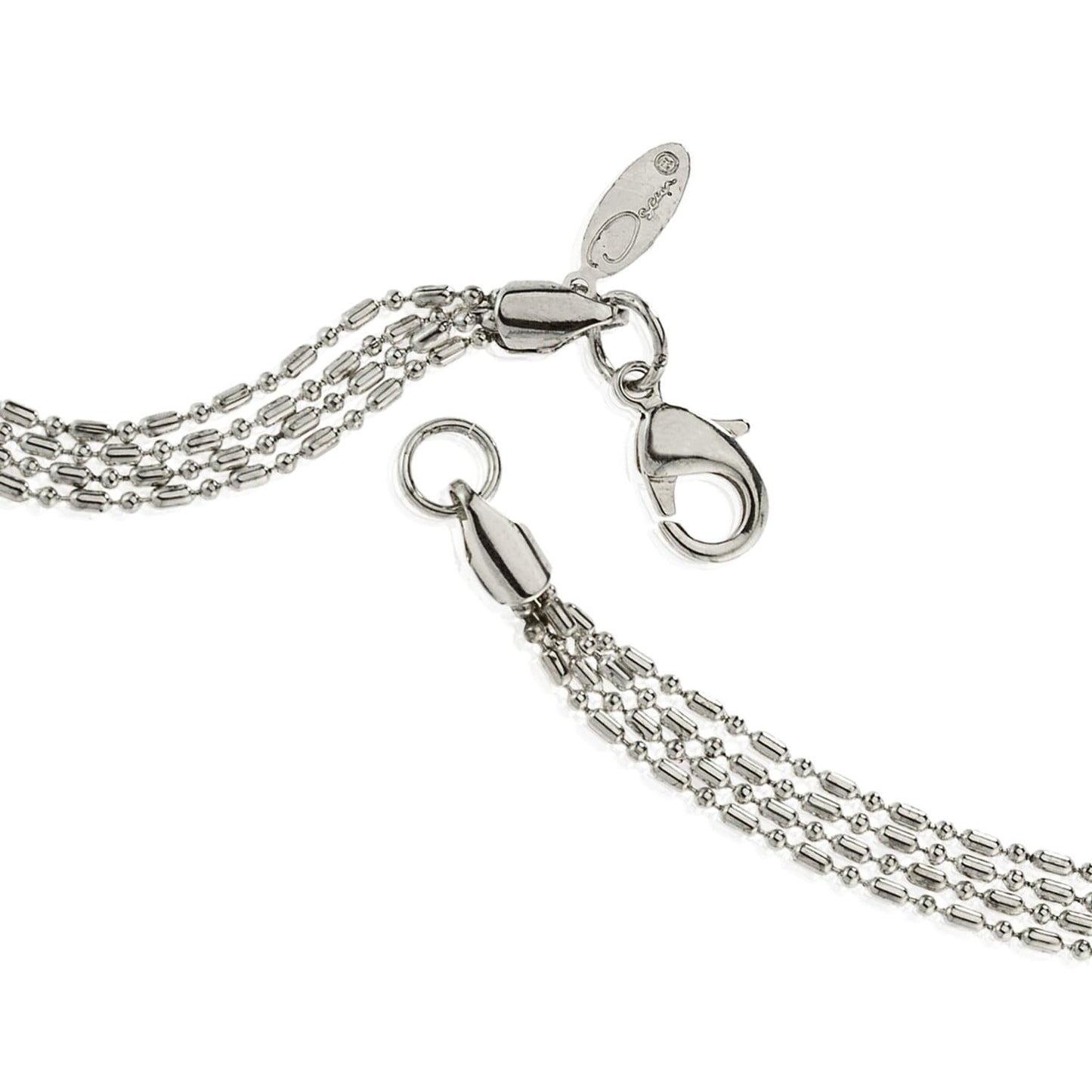 Vintage Oscar De La Renta 24 Inch White Gold Silver Tone Star Pendant Necklace #OSN-630-W - Limited Stock - Never Worn
